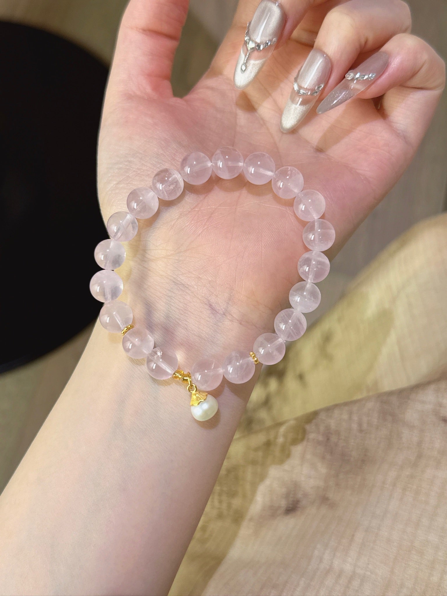 ▫️▪️ Pink crystal bracelet